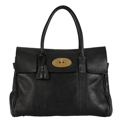 Large Bayswater, &pound;395, Handbags, Black, Leather, Front view
